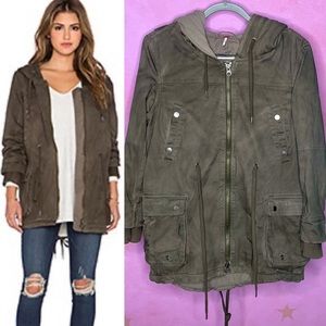 Free People Hooded Parka Jacket Army Green ALT Bella Swan Twilight  TVD